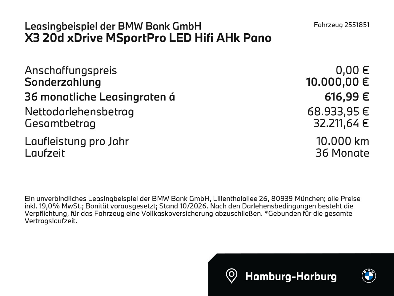 X3 20d xDrive MSportPro LED Hifi AHk Pano Sportpaket Bluetooth HUD Navi Klima Aktivlenkung PDC el. Fenster 2