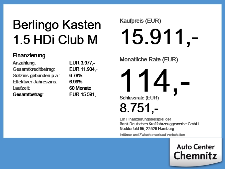 Kasten 1.5 HDi Club M Klima/PDC/Kamera 5